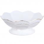 Ваза 22 см д/фруктов на ножке СНЕЖНАЯ КОРОЛЕВА круг     (1)     LTBH-B1422-A