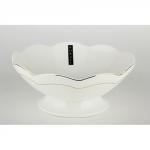 Ваза 23 см д/фруктов на ножке СНЕЖНАЯ КОРОЛЕВА круг     (1)     LTBH-B1423-A