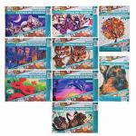 ХОББИХИТ Картина по номерам, комплект (основа, акриловые краски, кисть), 20х30 см, 10 дизайнов