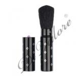 Кисть выдвижная для пудры и румян (натуральный ворс), ЧЕРНАЯ (115-085)