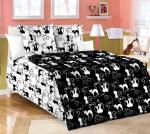 Ткань Котофей 1 основа (черный фон)