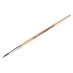 Кисть художественная №3, наконечник из волоса Белки, деревянная ручка, метал.оплетка, инд.маркировка