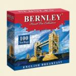 BERNLEY English Breakfast чай черный байховый мелкий, 100 пак.