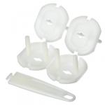 VETTA Заглушки для электрических розеток с держателем,  4 шт.,  пластик,  d3, 2х2, 2 см