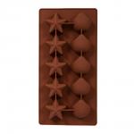 Форма силиконовая "Звёздочки и ракушки" 21*10,5*2 см, 10 ячеек, цвет в ассортименте MARMITON