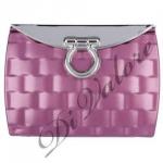 Зеркало карманное прямоугольное, розовое 8,5*6,1*1,8 см (114-003)