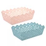 VETTA Корзинка универсальная Цветы, пластик, 29,5х19,5х9,5  см, 2 цвета