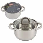 Кастрюля нерж.сталь с крышкой, объем 2,6 л, размер 18*10,5 см, серия "Mediano", 5443 Mallony