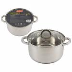 Кастрюля нерж.сталь с крышкой, объем 5,8 л, размер 24*13,5 см, серия "Mediano", 5445 Mallony