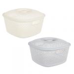 VETTA Корзинка универсальная с крышкой Соты, пластик, 25,5x25,5x16 см, 2 цвета