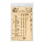 Доска разделочная "Таблица мер и весов", 30*18,5 см, лопатка в подарок BASIC Marmiton /30