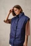 Жилет со стойкой oversize Нэви