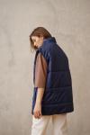 Жилет со стойкой oversize Нэви