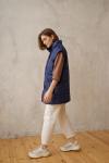 Жилет со стойкой oversize Нэви