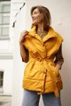 Жилет со стойкой oversize Горчица