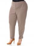 Брюки зауженные 7/8, из крепа цвета кофе *
