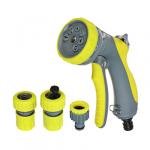 INBLOOM Набор садовый для полива (пистолет 8 реж., переходник 2шт., штуцер 1/2'-3/4')