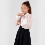 *Водолазка для девочки с кружевами