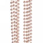 *Бусы на ёлку 2, 0 м Шарик средний d-8мм, Розовое золото