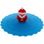 *Крышка силиконовая для кружки 10 см Дед Мороз