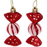 *Ёлочные игрушки "Таинственное очарование" Конфетки 8 см (набор 2шт), красный