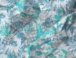 Ткань бязь 150 см ЛЮКС "Папоротник" (бирюзовый)