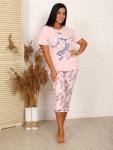 Пижама с бриджами "Стрекозы", розовый (536-2)