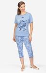 Пижама с бриджами "Стрекозы", голубой (536-1)