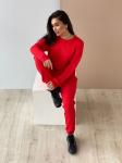 Костюм из мягкого трикотажа красный
