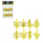 INBLOOM Декор на прищепке,  5 см,  МДФ,  желтый,  8 дизайнов