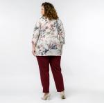 Блуза базовая, принт пудровый