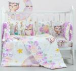 Бортики-подушки (30*30-12шт) рис. 13235-1 Cute owls