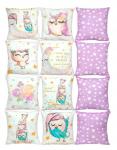 Бортики-подушки (30*30-12шт) рис. 13235-1 Cute owls
