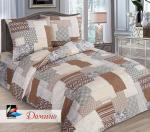 Ткань бязь 150 см ЛЮКС "Домино" (коричневый) Акварель