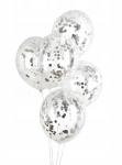Воздушные шары "Конфетти" Silver 10шт