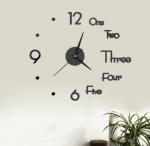 Английские зеркальные часы 3D black