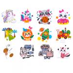 Термонаклейка, 8х8см, PET, 12 дизайнов