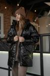 Куртка женская oversize (деми) черный блеск