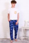 Брюки мужские Буквы-т.синий
