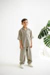 Брюки Лён зеленый чай