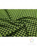 Костюмная ткань небольшую клетку, зелено-черная с люрексом
