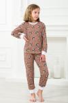 Пижама детская из джемпера и брюк из кулирки Коровы