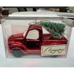 Ёлочная игрушка "Новогодний экспресс" 4*9*11 см, красный