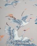 Поплин-стрейч "Лебеди"