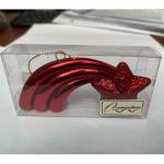 *Ёлочная игрушка "Звезда желаний" 11*5*1,5 см, красный