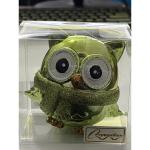 Ёлочная игрушка "Мудрая сова" 10*5*10 см, зелёный