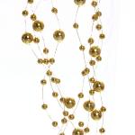 *Бусы на ёлку 2м "Роса" d-7,5мм, Золото