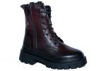 Ботинки женские из натуральной кожи LN 294w бордо