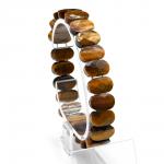 Браслет граненый 14*7мм из тигрового глаза