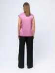Блуза цвета пыльной розы с короткими рукавами и V-образным вырезом